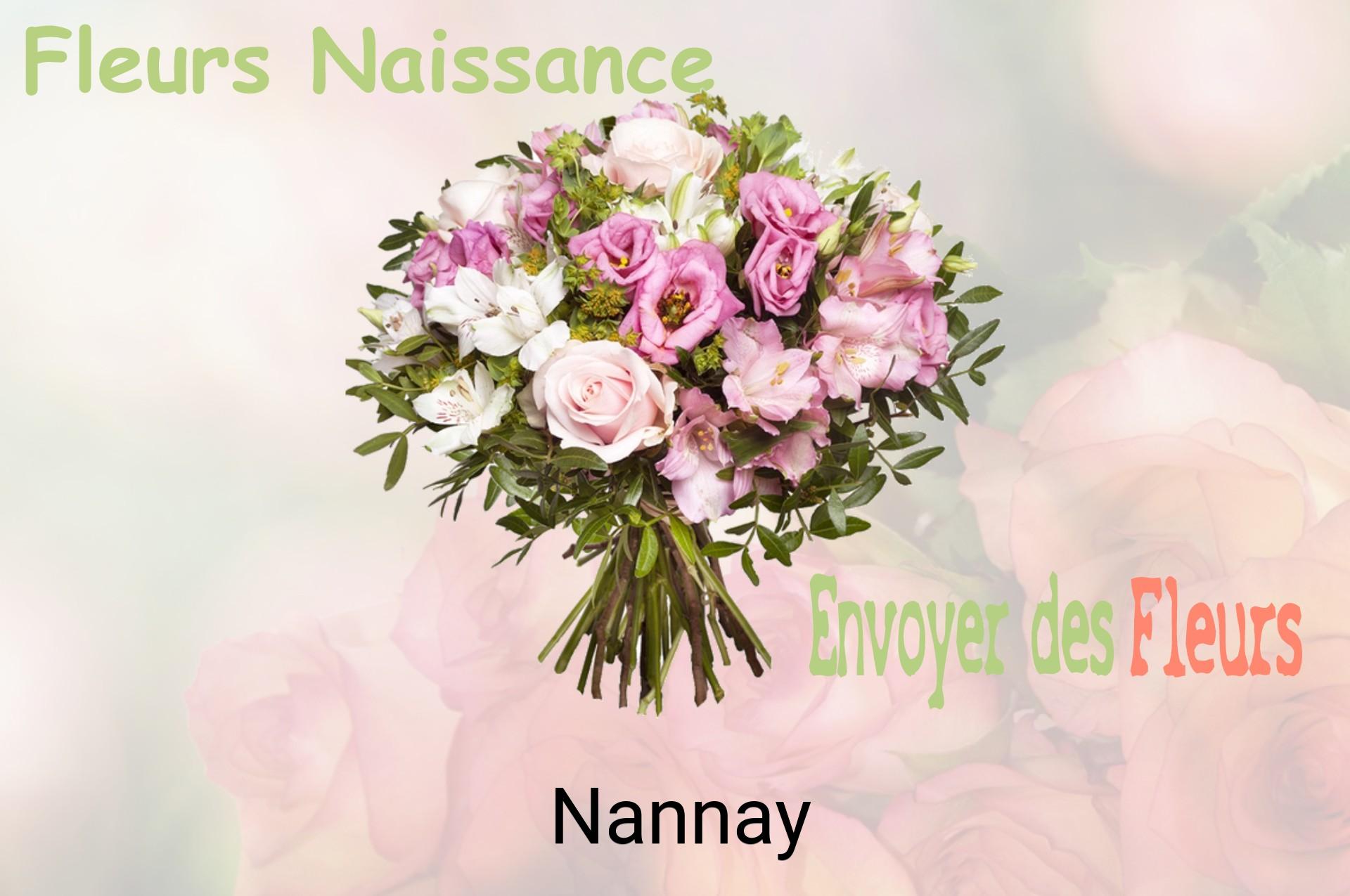 Bouquet de fleurs de naissance livré à Nannay