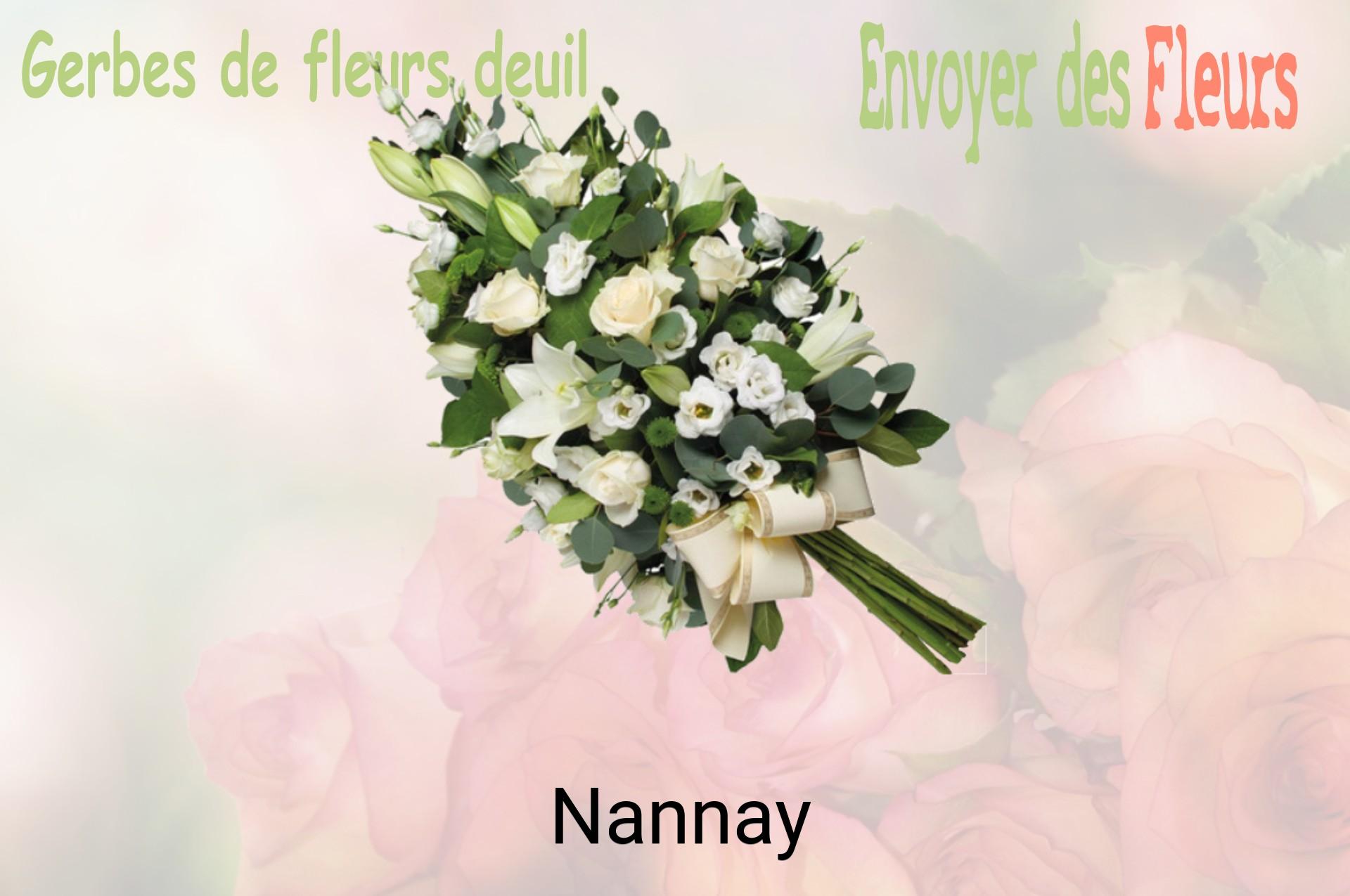 Gerbe de fleurs de deuil livrée à Nannay